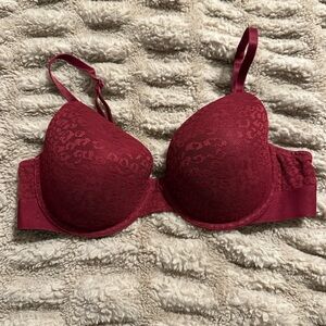 PINK Victoria’s Secret wear Everywhere Maroon Cheetah Print Bra- 38 C